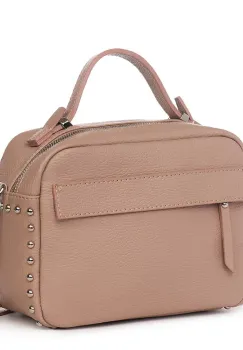 Poseta dama din piele naturala Cora roz imagine