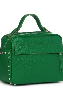 Poseta dama din piele naturala Cora verde imagine