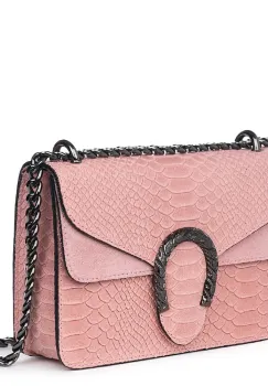 Poseta dama din piele naturala Diane roz imagine