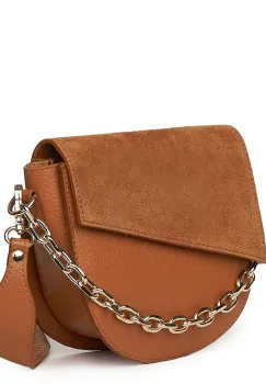 Poseta dama din piele naturala Donna coniac imagine