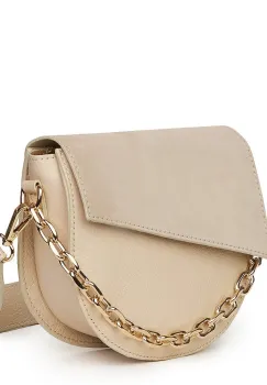 Poseta dama din piele naturala Donna crem imagine