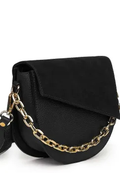 Poseta dama din piele naturala Donna neagra imagine