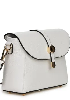 Poseta dama din piele naturala Laguna alba imagine