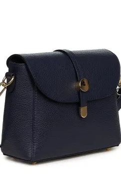 Poseta dama din piele naturala Laguna bleumarin imagine