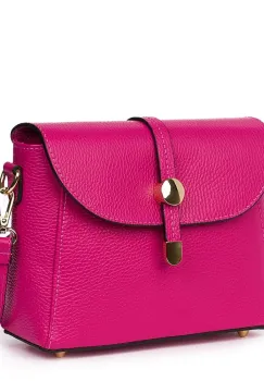 Poseta dama din piele naturala Laguna fucsia imagine