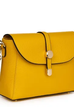 Poseta dama din piele naturala Laguna galbena imagine