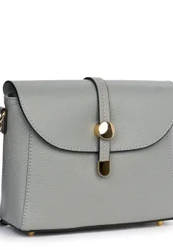 Poseta dama din piele naturala Laguna gri imagine