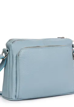 Poseta dama din piele naturala Vania bleu imagine