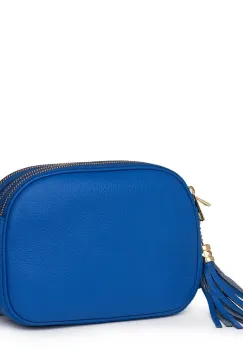 Poseta din piele cu trei compartimente Felicia albastra imagine