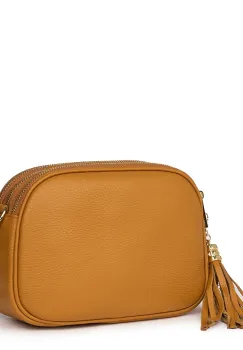 Poseta din piele cu trei compartimente Felicia coniac imagine