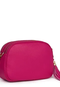 Poseta din piele cu trei compartimente Felicia fucsia imagine