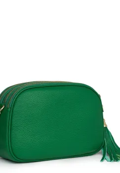 Poseta din piele cu trei compartimente Felicia verde imagine