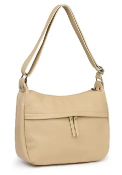 Poseta din piele naturala Amelia crem imagine