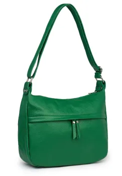 Poseta din piele naturala Amelia verde imagine