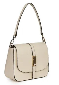 Poseta din piele naturala Aretha crem imagine