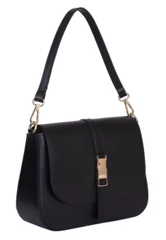 Poseta din piele naturala Aretha neagra imagine