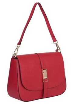 Poseta din piele naturala Aretha rosie imagine