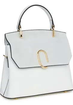 Poseta din piele naturala Ruby alba imagine