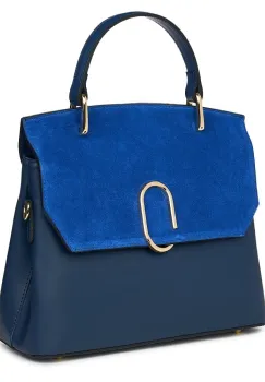 Poseta din piele naturala Ruby bleumarin imagine