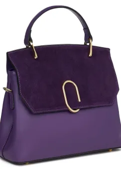 Poseta din piele naturala Ruby mov imagine