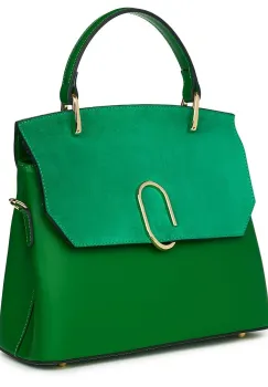 Poseta din piele naturala Ruby verde imagine