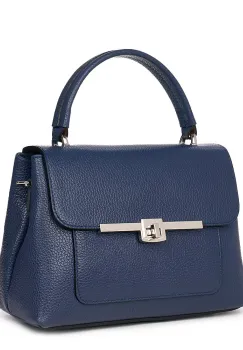 Poseta din piele naturala Sierra bleumarin imagine