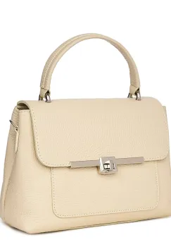 Poseta din piele naturala Sierra crem imagine