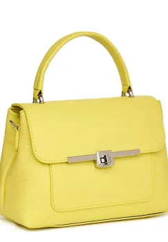 Poseta din piele naturala Sierra galben pai imagine