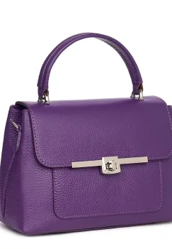 Poseta din piele naturala Sierra mov imagine