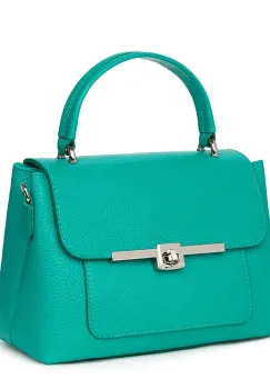 Poseta din piele naturala Sierra turcoaz imagine