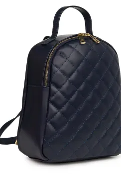 Rucsac din piele matlasata Mateo bleumarin imagine