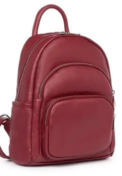 Rucsac din piele naturala Alghero grena imagine