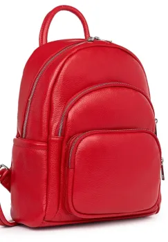 Rucsac din piele naturala Alghero rosu imagine