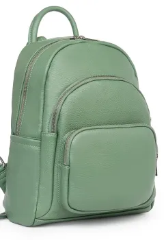 Rucsac din piele naturala Alghero verde fistic imagine