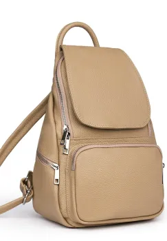 Rucsac din piele naturala Amadeus bej imagine