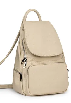 Rucsac din piele naturala Amadeus crem imagine