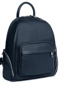 Rucsac din piele naturala Enzo bleumarin imagine