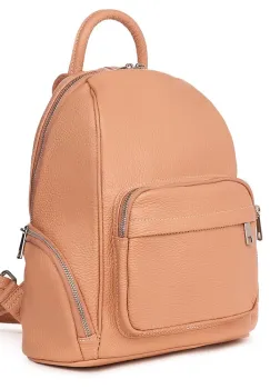 Rucsac din piele naturala Enzo roz imagine