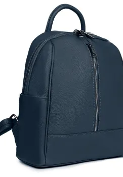 Rucsac din piele naturala Silvio bleumarin imagine