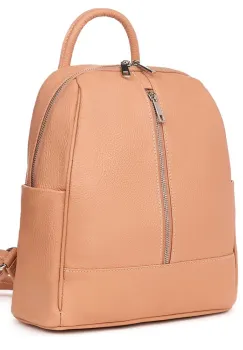 Rucsac din piele naturala Silvio roz imagine