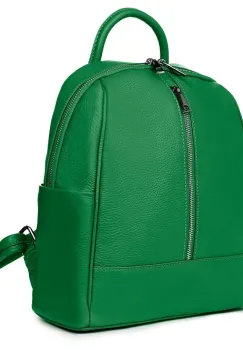 Rucsac din piele naturala Silvio verde imagine