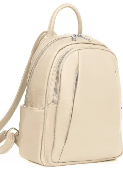 Rucsac din piele naturala Thomas crem imagine