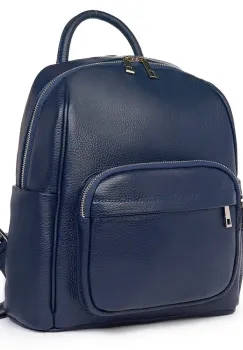 Rucsac din piele naturala Vicenzo bleumarin imagine