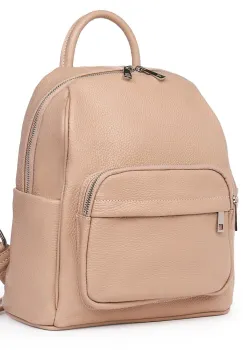 Rucsac din piele naturala Vicenzo roz imagine