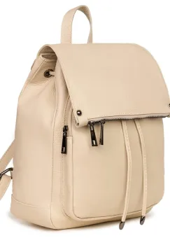 Rucsac piele naturala Jimmy crem imagine