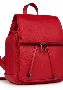 Rucsac piele naturala Jimmy rosu imagine