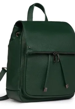 Rucsac piele naturala Jimmy verde inchis imagine