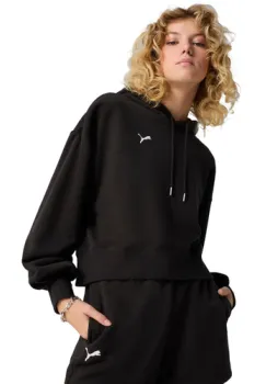 Hanorac femei Puma Wardrobe Ess Relaxed Cropped Hoodie Tr 62974601 imagine