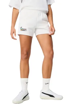 Pantaloni scurti femei Puma Love United Mid-rise Shorts 4 68500302 imagine