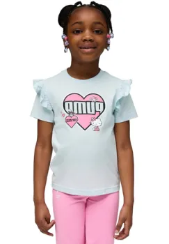 Tricou copii Puma X Hello Kitty Friends Ruffle Tee 63238647 imagine